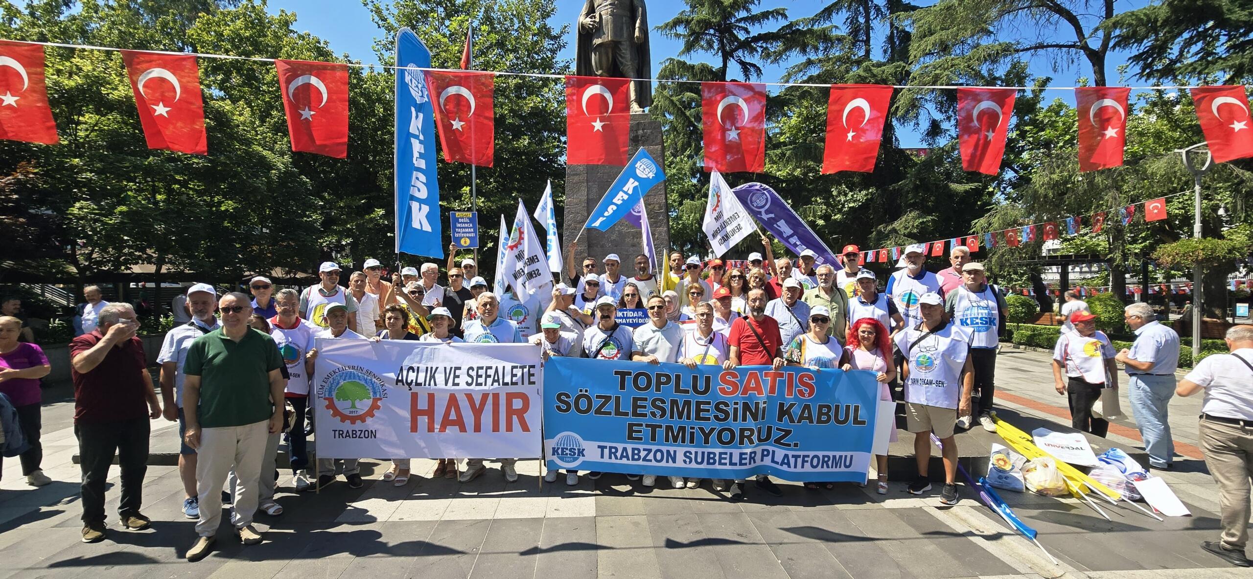 KESK Trabzon Şubeler Platformu’ndan İş Bırakma Eylemi