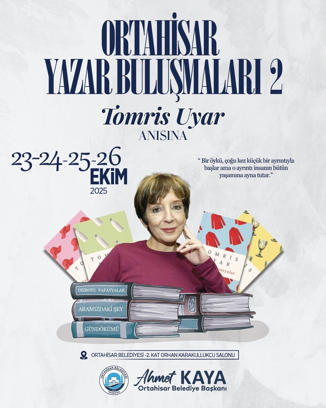 ORTAHİSAR YAZAR BULUŞMALARI’NA 68 YAZAR VE ŞAİR KATILIYOR